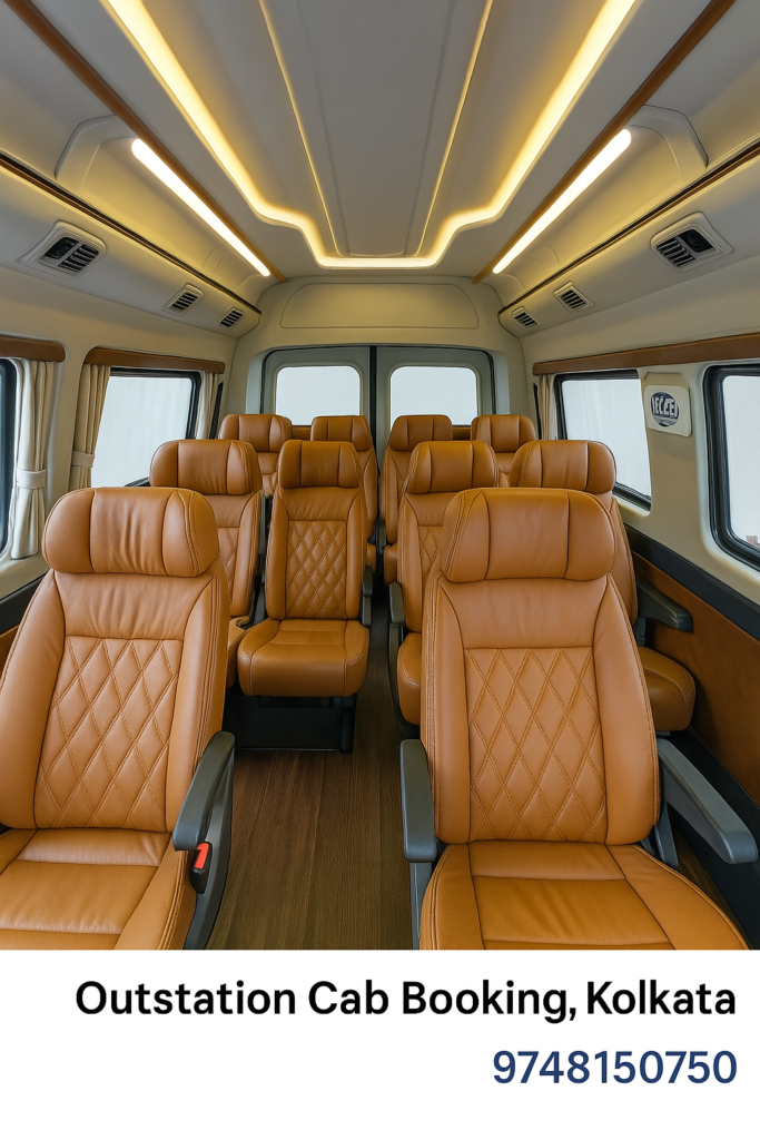 Luxury Tempo Traveller Hire In Kolkata interior